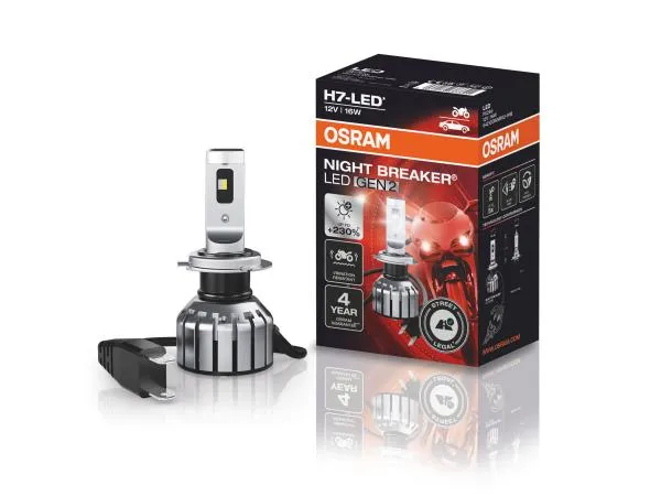 OSRAM LED Night Breaker GEN2 H7 Motorrad Abblendlicht +230% 12V - 64210DWNBG2-1HB