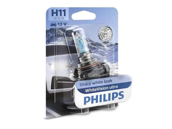 Philips H11 Leuchtmittel 12V 55W PGJ19-2 WhiteVision Ultra - 12362WVUB1