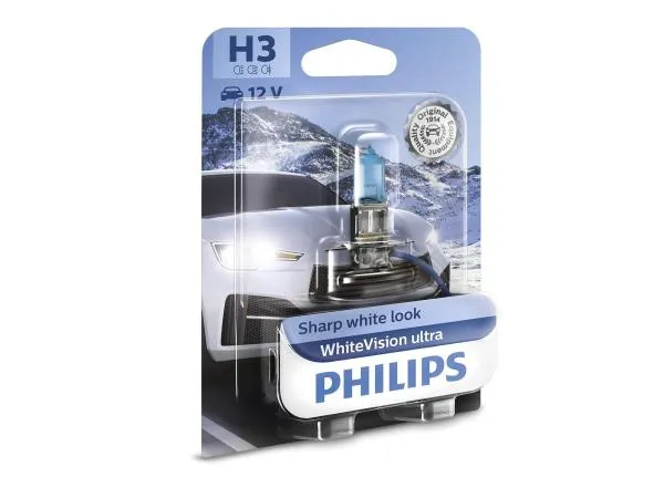 Philips H3 Leuchtmittel 12V 55W PK22s WhiteVision Ultra - 12336WVUB1