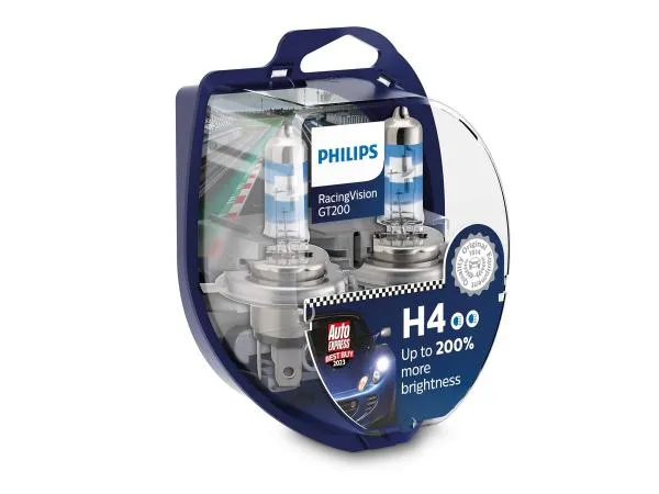 Philips H4 Leuchtmittel 60/55W P43t-38 RacingVision GT200 DuoBox - 12342RGTS2