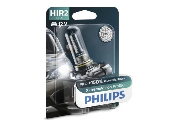 Philips HIR2 Leuchtmittel 12V 55W PX22d X-tremeVision Pro150 Blister - 9012XVPB1