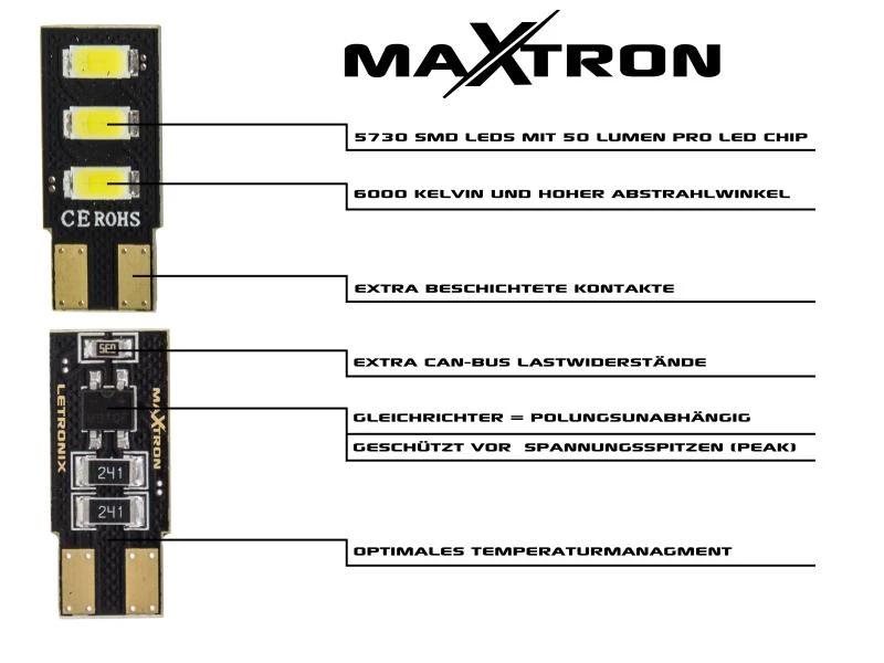 MaXtron® SMD LED Innenraumbeleuchtung Citroen C2 Innenraumset